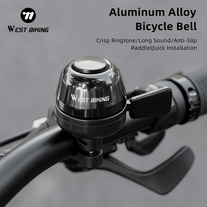 WEST BIKING Mini Lightweight Bicycle Bell Waterproof Rustproof Easy Install for MTB Road Folding Bikes Bell Bicycle Accessories