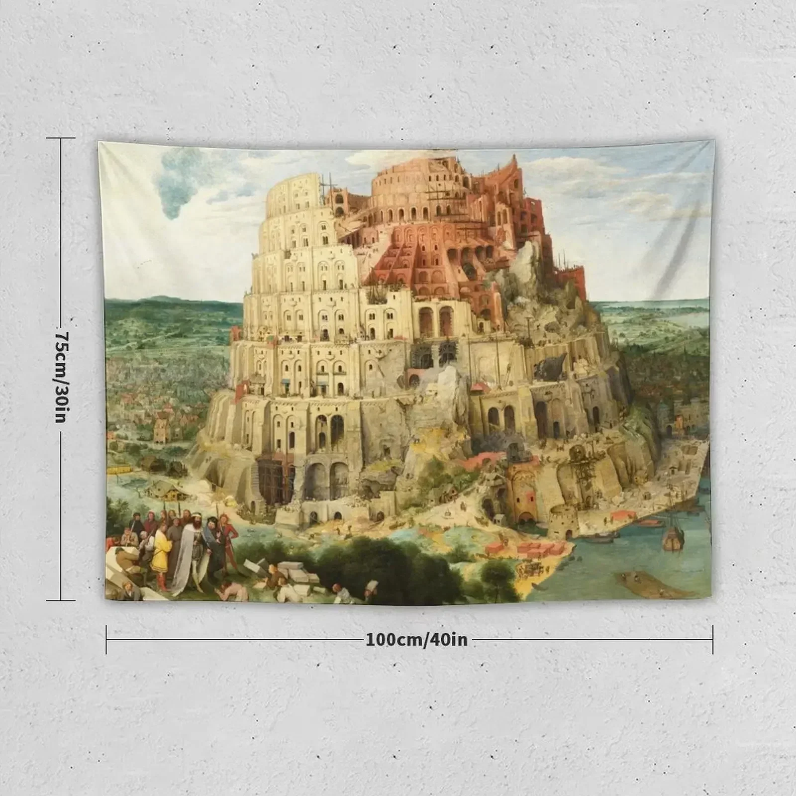 HD. The (Great) Tower of Babel, by Pieter Bruegel the Elder. HIGH DEFINITION Tapestry Bedroom Decoration Wallpaper Tapestry