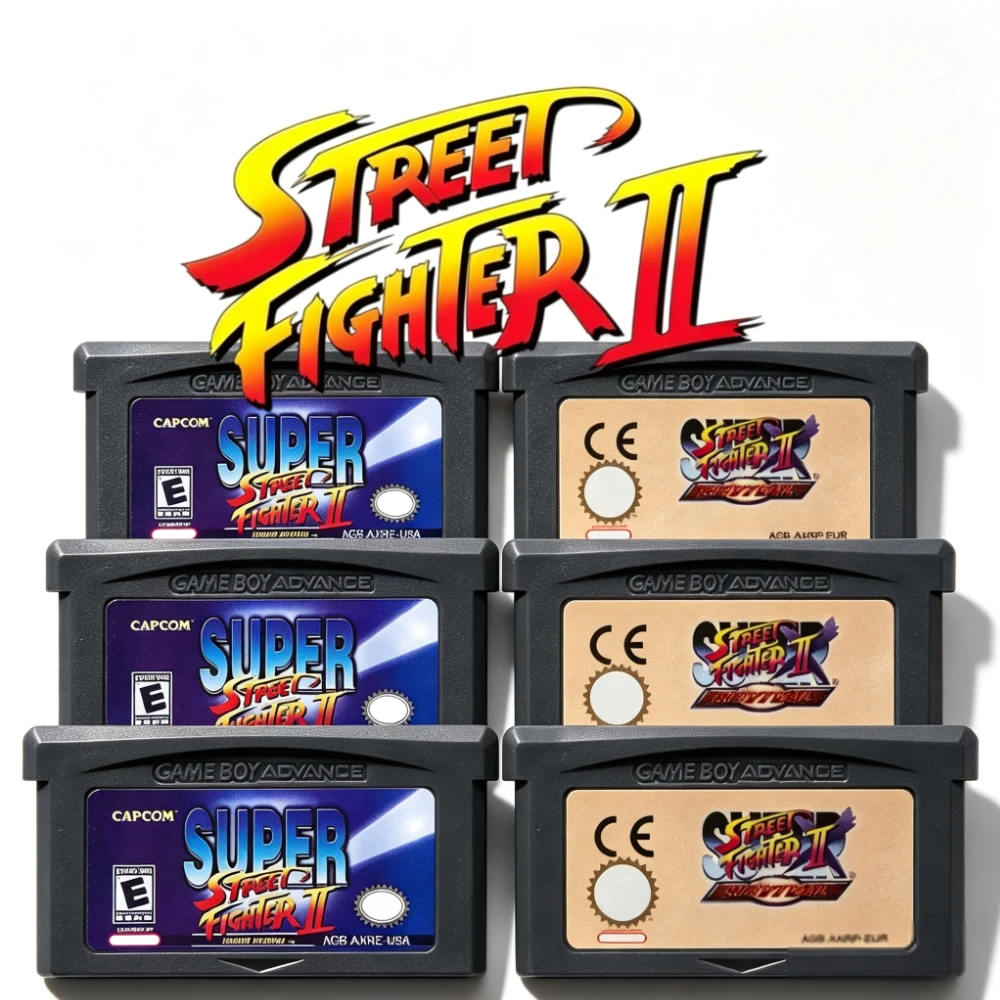 English Version Super Street Fighter 2 GBA Game 32-bit Electronic Console Ink Cartridges Game Card DS NDSL USA/EUR