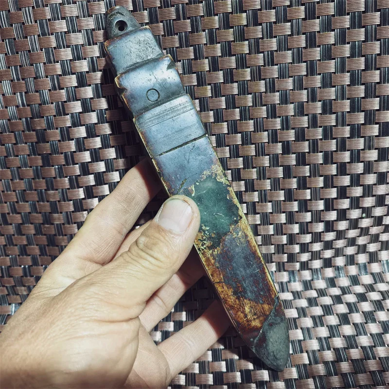 Ancient Chinese Square Shaped Jade Chisel Unearthed Vintage Production Tool Collectible Archaeology Item stone tools