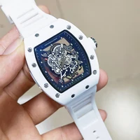 Reloj de pulsera de cuarzo de lujo para hombre, relojes automáticos de estilo hueco, reloj mecánico masculino, calendario deportivo resistente al agua