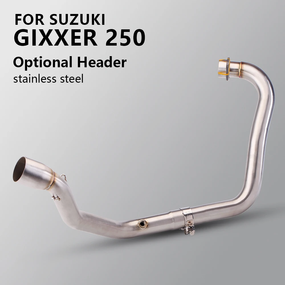 Slip On For SUZUKI GIXXER 250 GIXXER250 Motorcycle Exhaust Modify Front Link Pipe 51mm Interface Optional Color Escape System