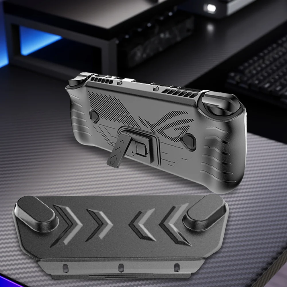 For Asus ROG Ally X TPU Protective Skin Case Shockproof with Stand Drop-proof Anti-Scratch All-round Protection Game Accessories