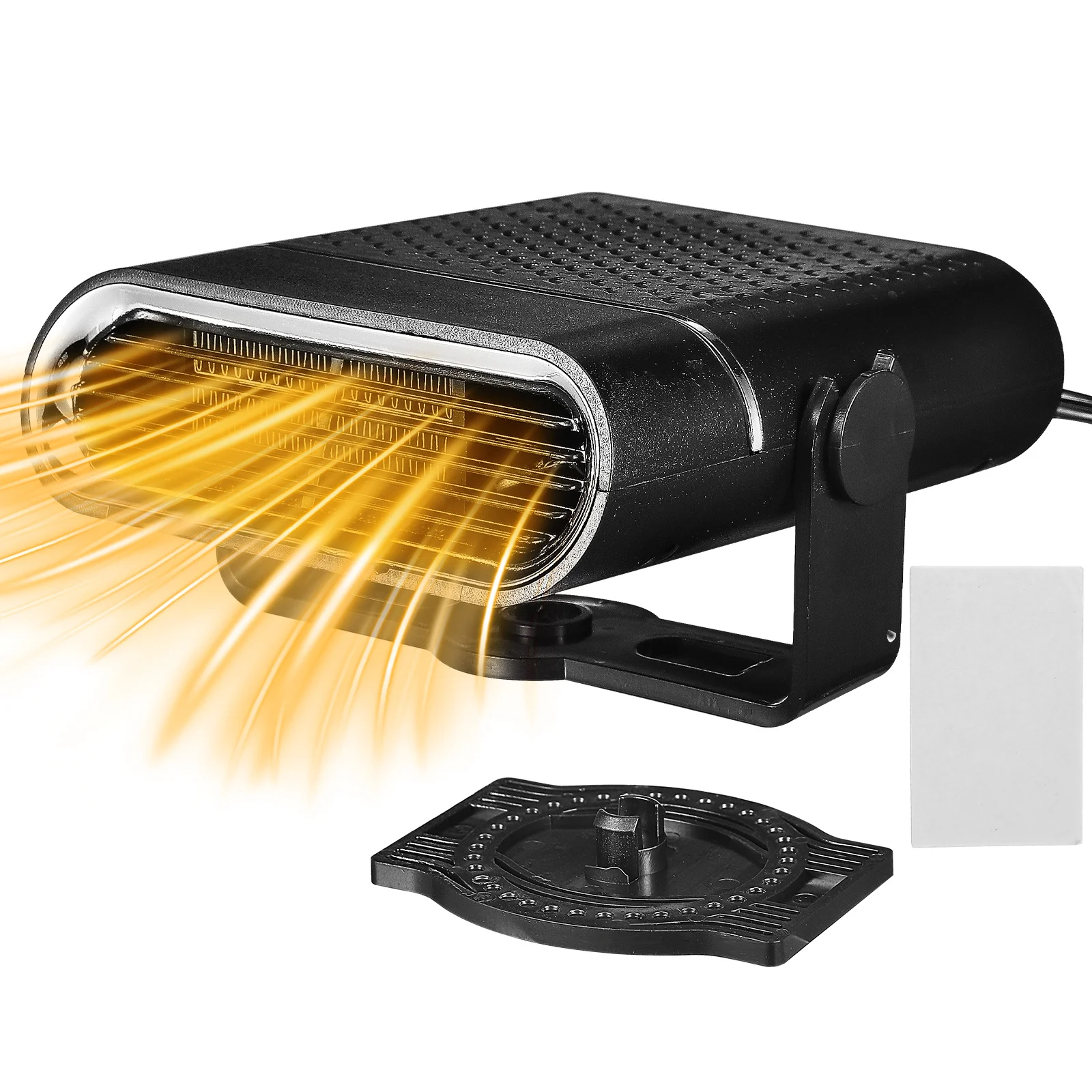 

1 pc Car Heater Portable Auto Heater Windshield Defroster Vehicle Defogger Fast Heating Adjustable Fan For Fog Frost Removal