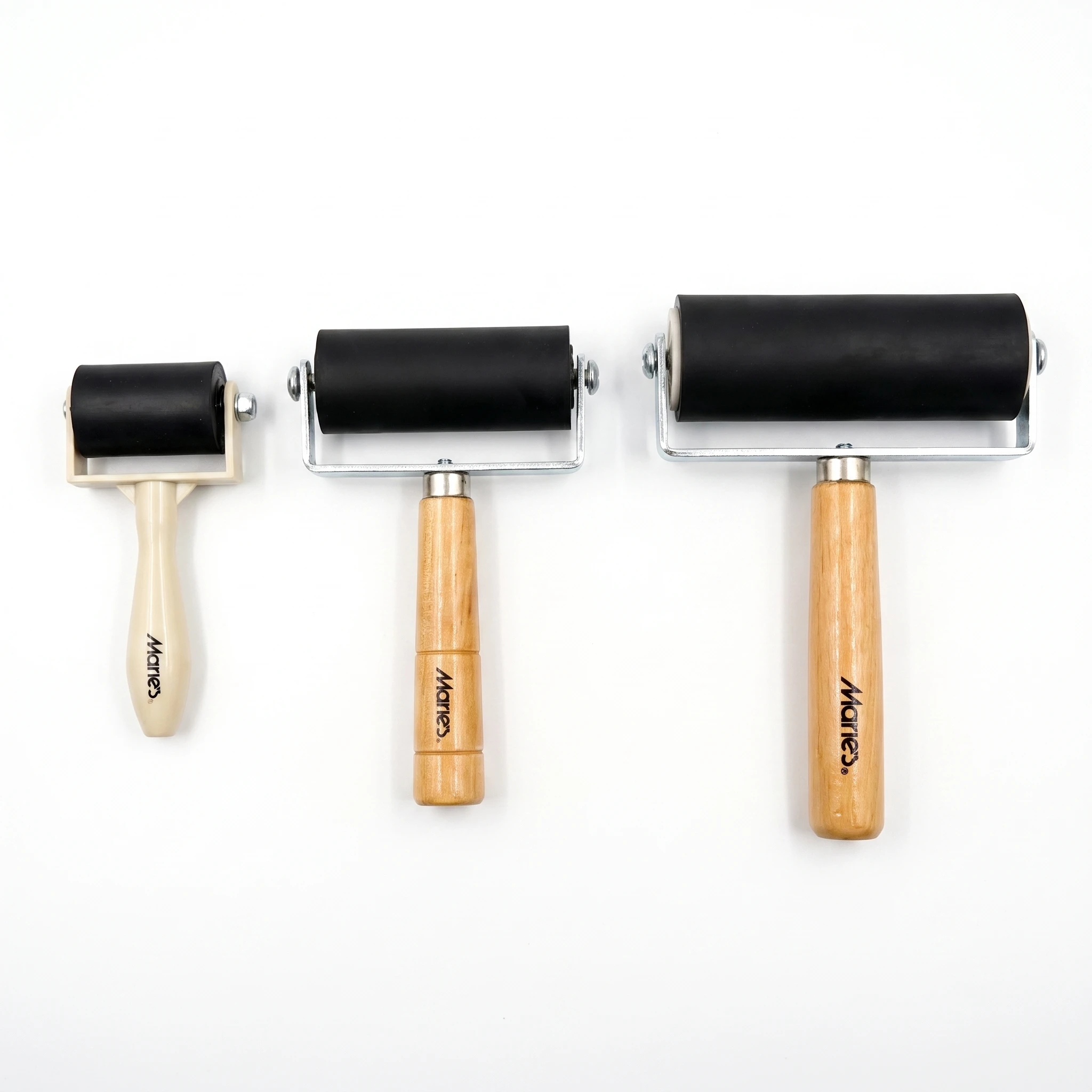 Marie's Black Rubber Brayer Woodcut Printmaking Roller, Block Printing Ink for Relief Print, Art Hand Stamping