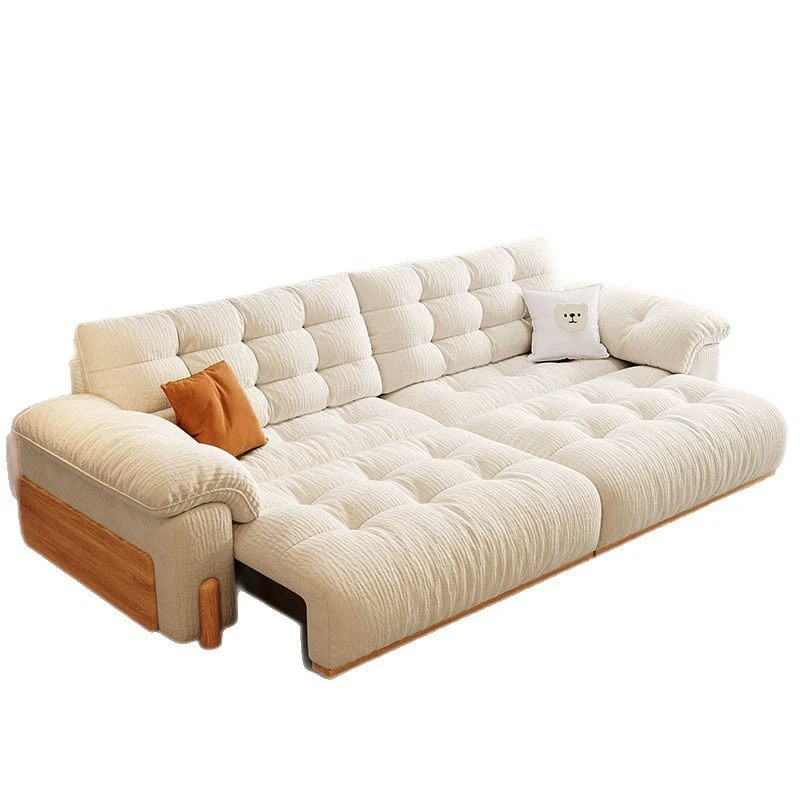 Solid wood living room Nordic, log wind rubber wood, adjustable sugar cube