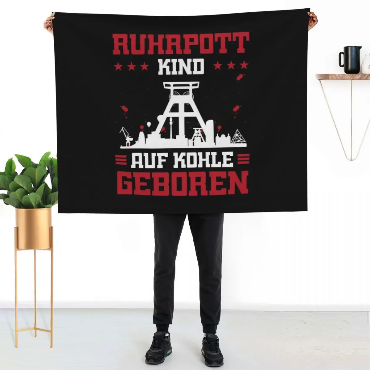 Ruhrpott child born on coal Ruhr area gift mining Throw Blanket christmas decoration Decorative Beds Camping for babies Blankets