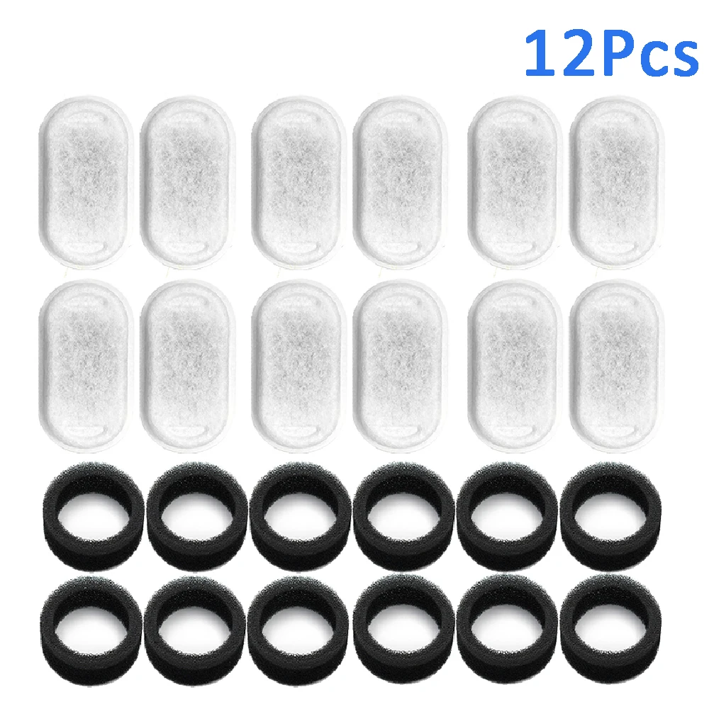 Filtres pour fontaine à eau pour chat (8/12/16/24 pièces) - Débit d'eau réglable - Accessoires pour fontaine à eau pour chat_voghion.com