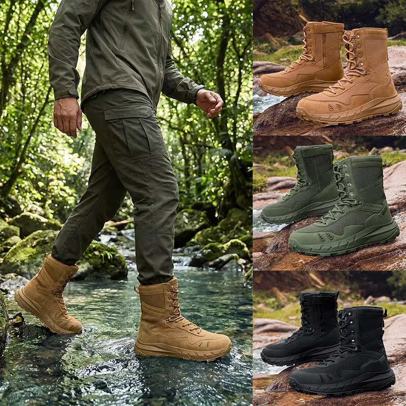Brand Boots Men High Quality Hiking In Various Terrains Boots Waterproof Non-slip Hiking Boots Wear-resistant Jungle Trekking 47