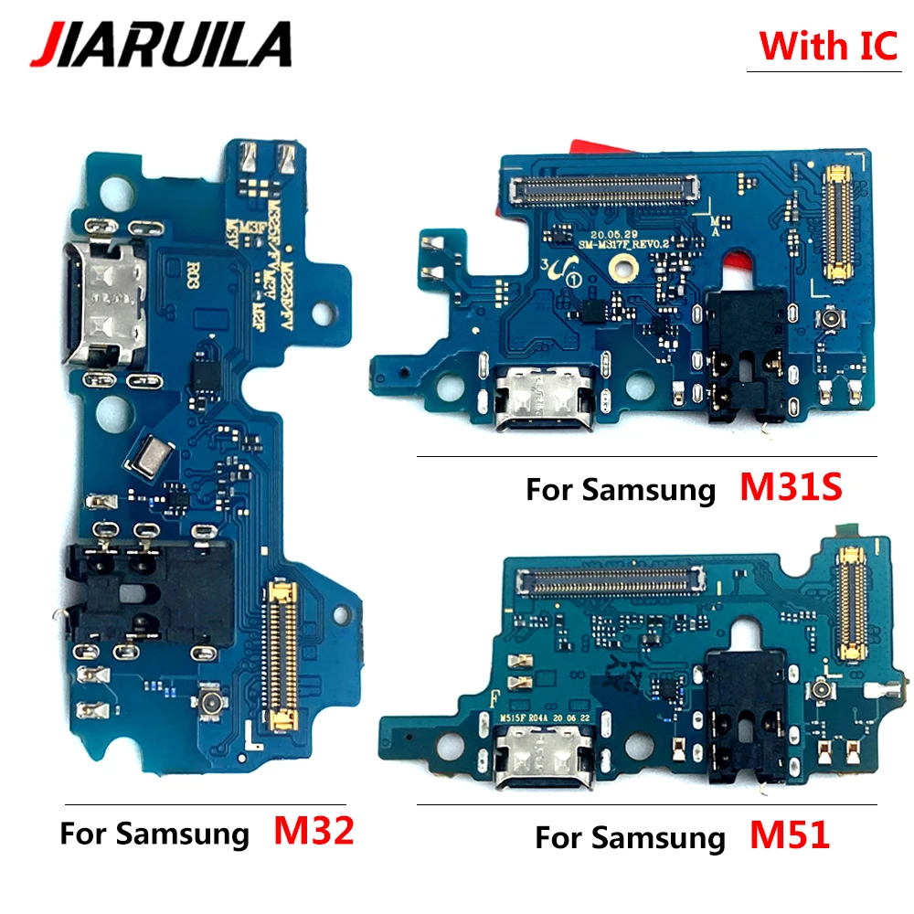 Tested For Samsung M10 M20 M30 M30S M40 M21 M21S M31 M31S M51 M22 M32 M52 USB Charging Port Microphone Dock Connector Board Flex