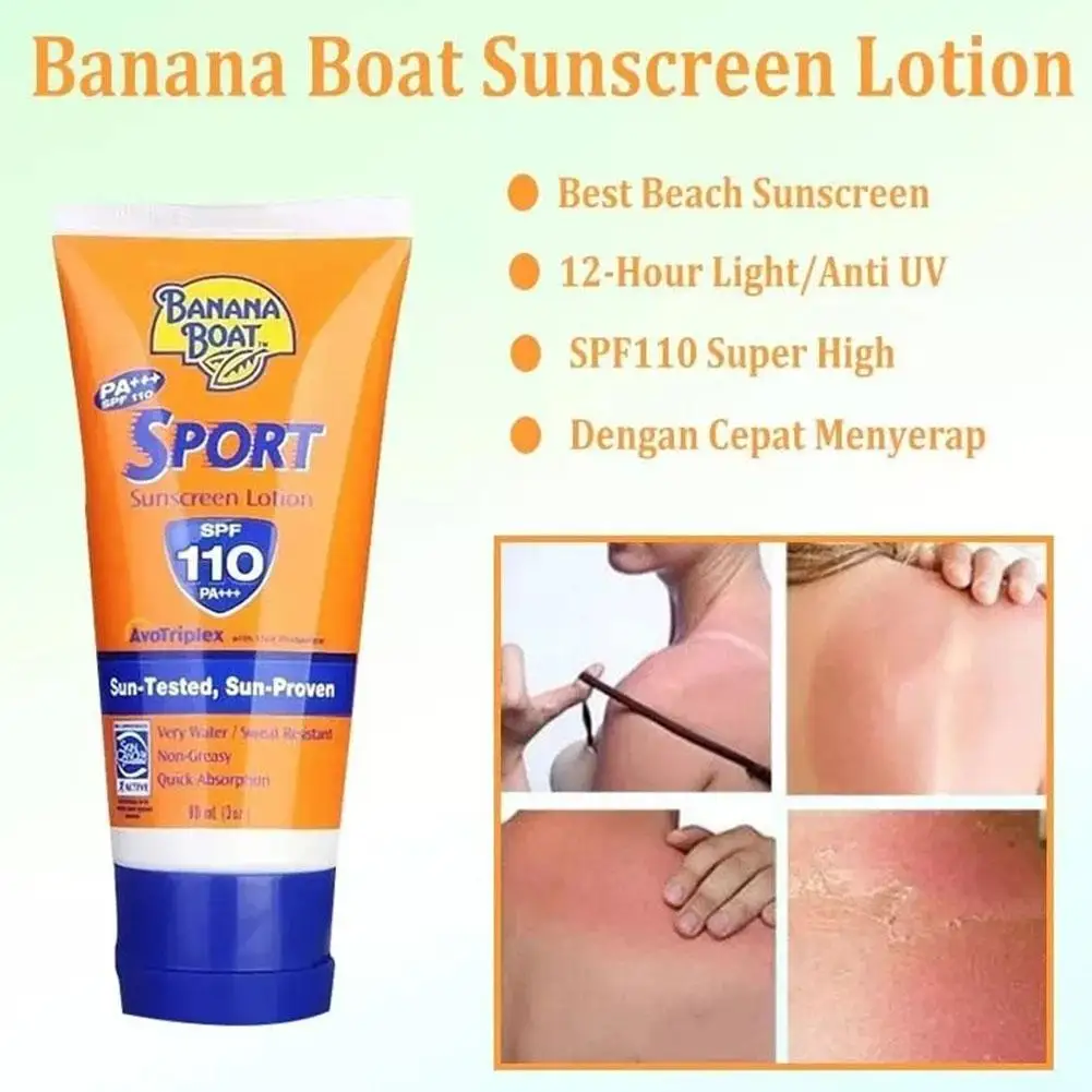 الموز قارب الوجه الجسم واقية من الشمس تبييض كريم الشمس SPF100 PA +++ مكافحة الشيخوخة النفط السيطرة ترطيب مقاوم للماء واقية من الشمس