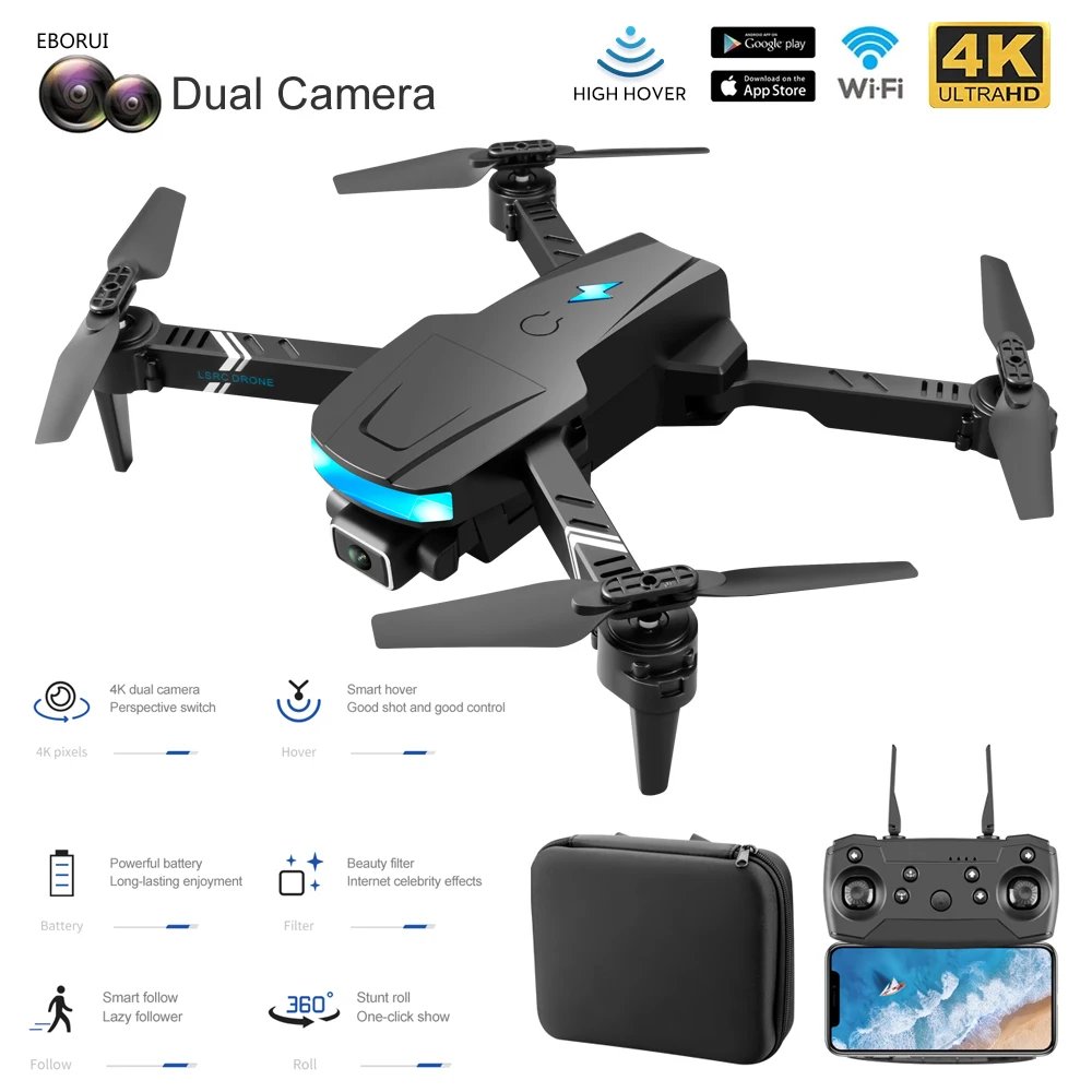 

Квадрокоптер EBORUI 878 складной с FPV-камерой, Wi-Fi, 4K HD