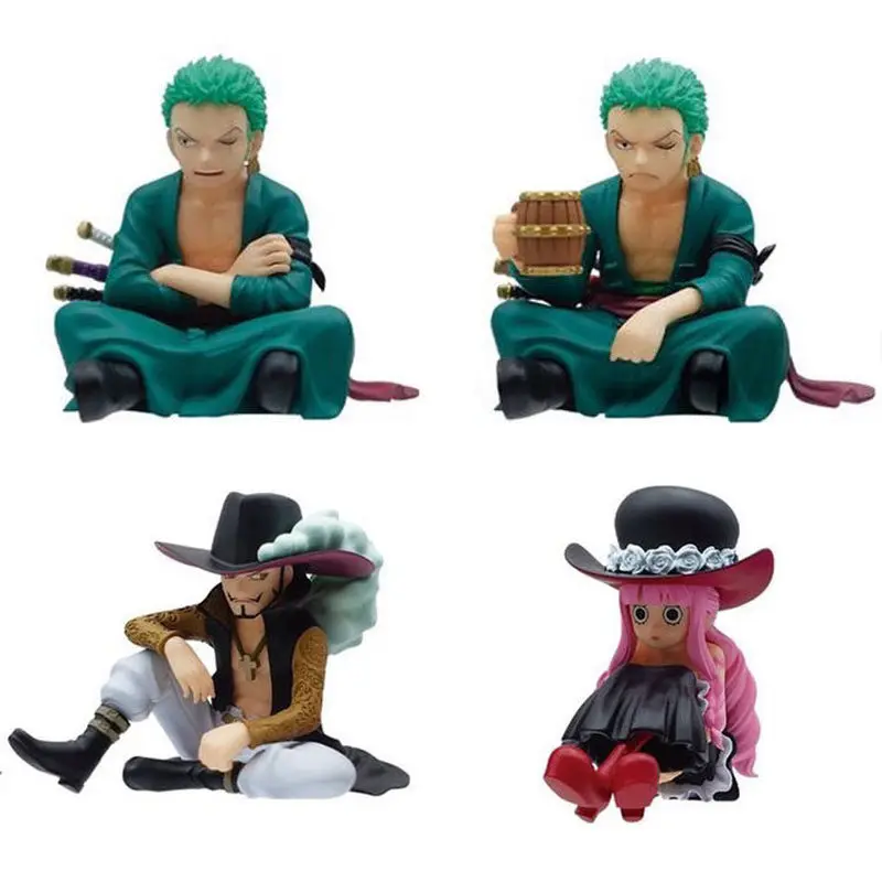 

Фигурка аниме-персонажа Ророноа Зоро от Bandai One Piece, аутентичная японская фигурка в сидячей позе, украшение для стола для любителей аниме и коллекционеров.