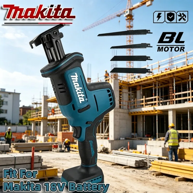 

Makita Cordless Brushless Speed Adjustable Reciprocating Saw Metal Wood Electric Saw Power Tool for 18V Battery
