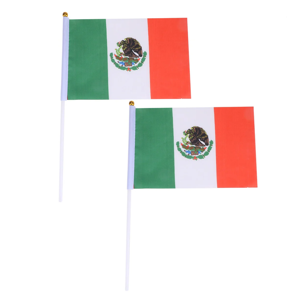 

50pcs Hand Held Small Mexico Flag On Stick International World Country Stick Flags Banners Party Decoration