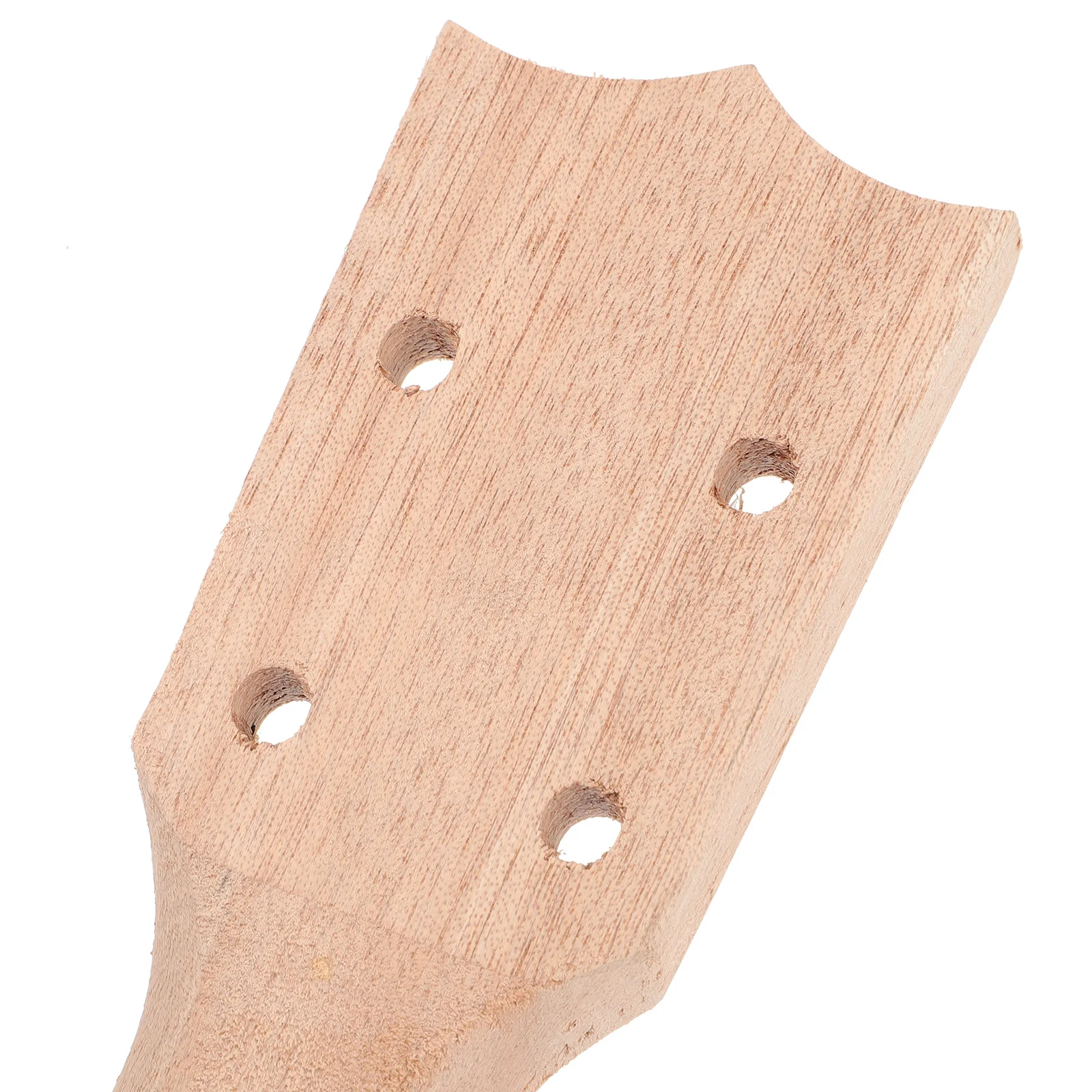 Ukulele Neck Wooden Head Fingerboard Unfinished Parts Electric Guitar for Home DIY