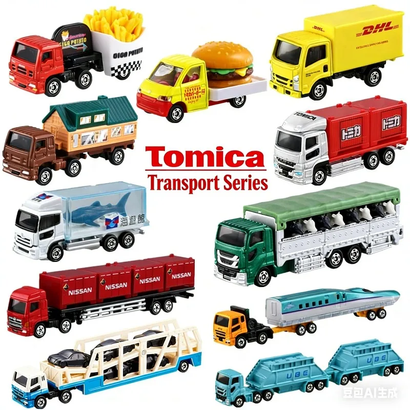 

TAKARA TOMY 1:64 Delivery Truck Animal Handling Engineering Transport Trailer Alloy Car Model Boy Toy Collection Ornament