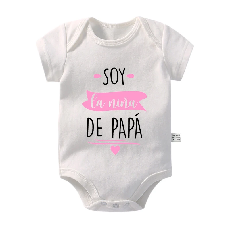 I\'m Daddy\'s Girl Newborn Baby Bodysuits Cotton Short Sleeve Infant Girls Rompers Summer Toddler Ropa Clothes Baby Shower Gifts