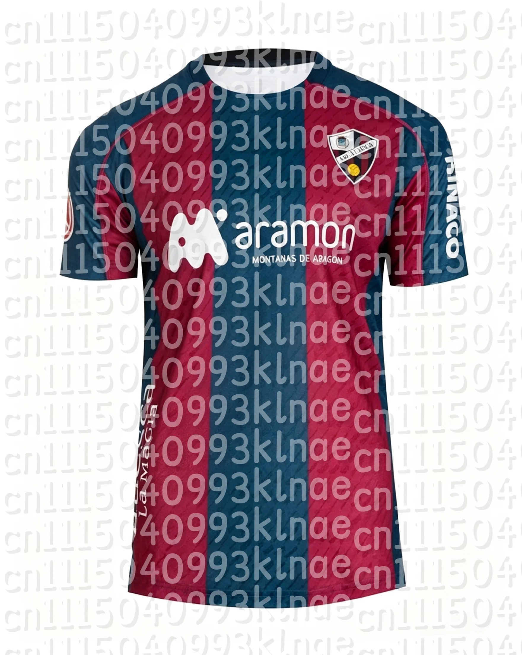2026-27 Neue SD Huesca Style Familien-Fußballtrikots, Sommer-Freizeit-Kurzarm-Fußball-T-Shirt, Kleidung für Erwachsene und Kinder – Detail 1
