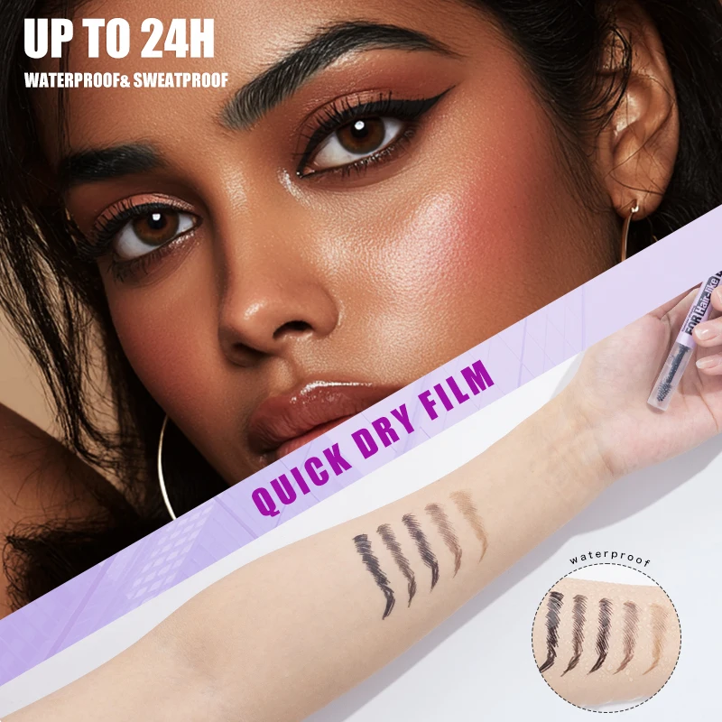 Lápiz de Gel para cejas, crema para cejas, líquido para tatuaje resistente al agua de larga duración, lápiz de maquillaje para cejas negro