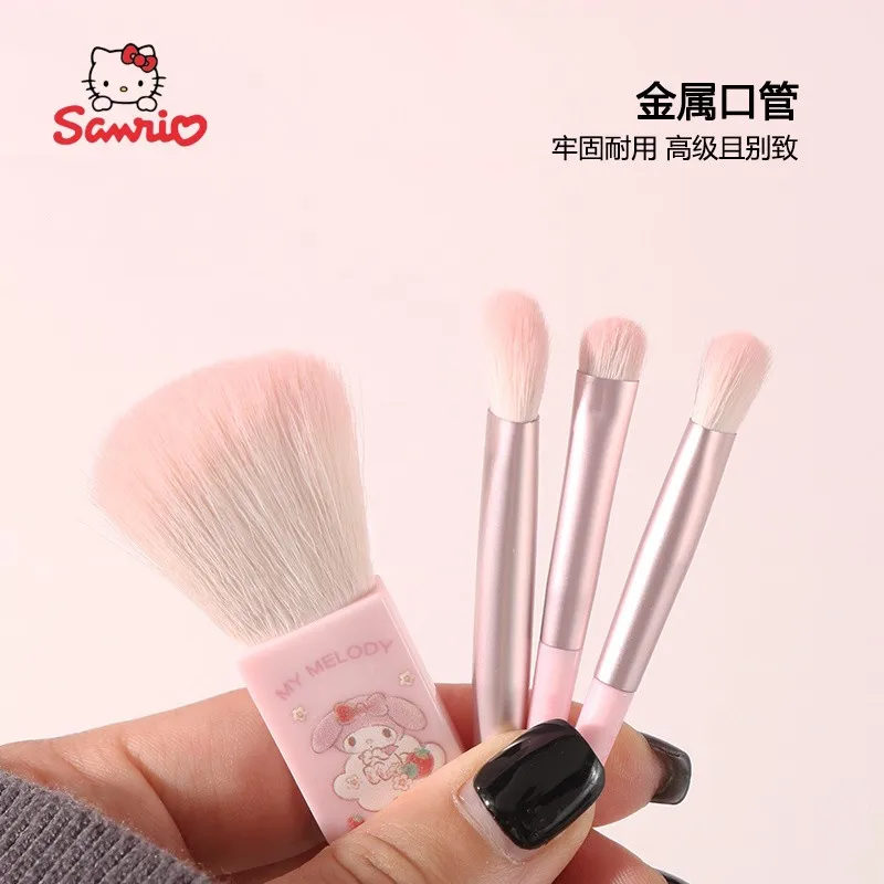 Miniso Sanrio Cartoon Cinnamoroll Melody Makeup Brush Set Girl Heart Kawaii Eye Shadow Powder Brush Portable Makeup Tool Gifts