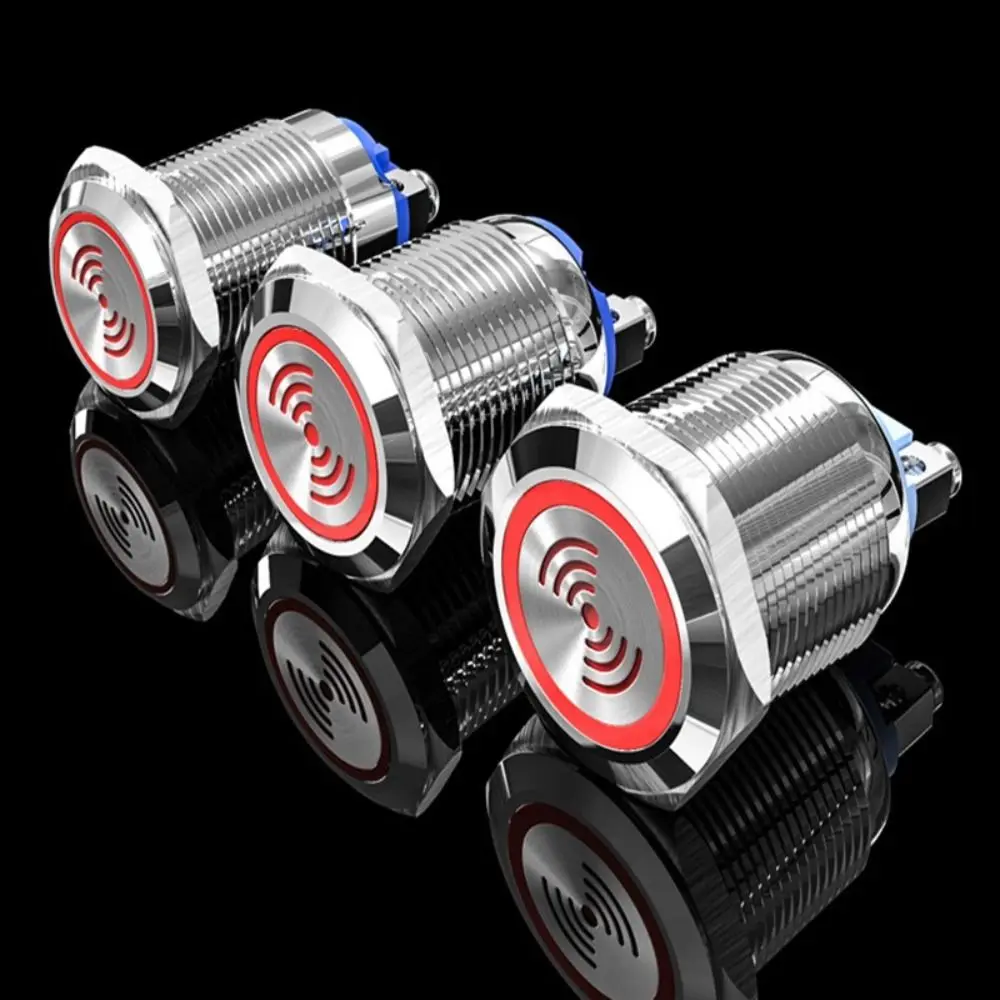New 16mm 19mm 22mm Metal Buzzer 12V 24V Loud Sound Indicator Red Lamp Waterproof Alarm Warning Buzzer