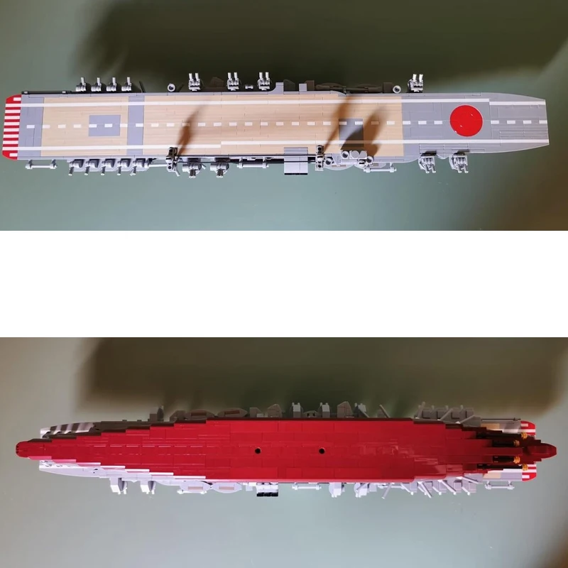 Kaga 1770 pçs bloco de construção modelo tijolo guerra militar super navio de guerra brinquedos diy novo conjunto presentes criativos MOC-229003