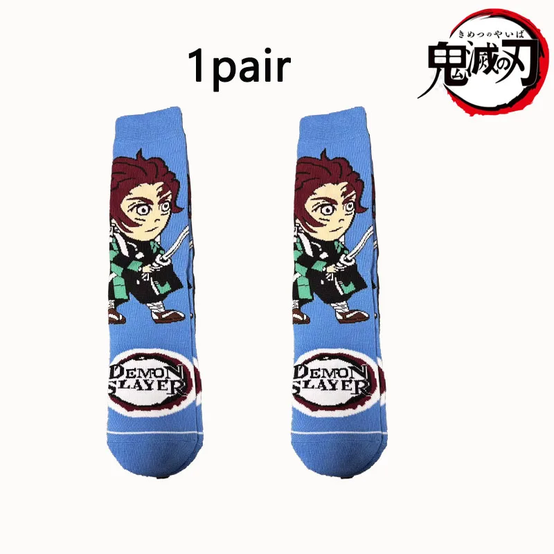 Demon Slayer 1/5 Dual Set Q Version Socks! Nezuko / Tanjiro / Kyojuro Rengoku all together in a cute style, a must-have for tren - view 3