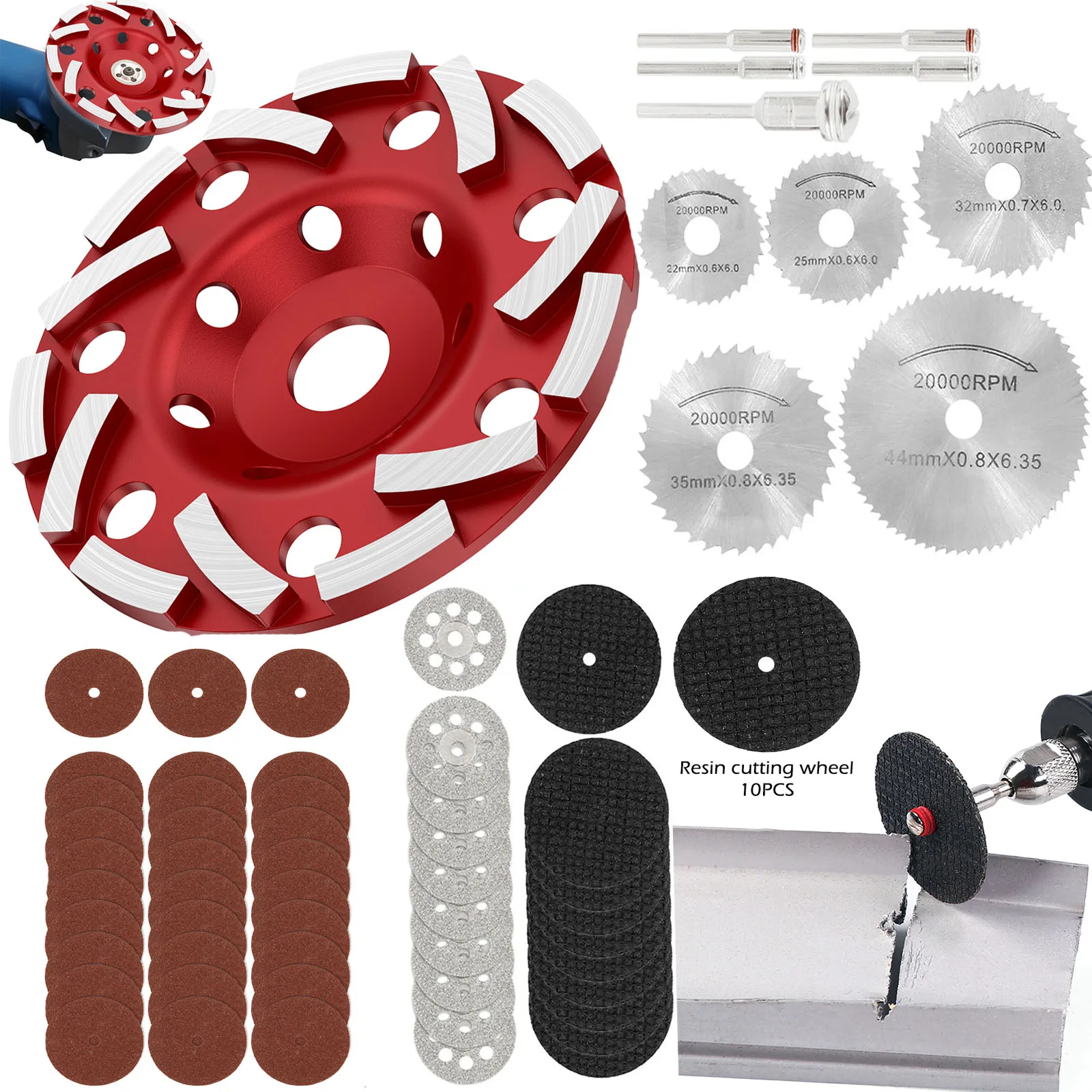 5 Inch Diamond Grinding Disc Abrasive Cup Wheel Wear Resistant Diamond Sanding Wheel Durable Angle Grinder Disc For Concrete