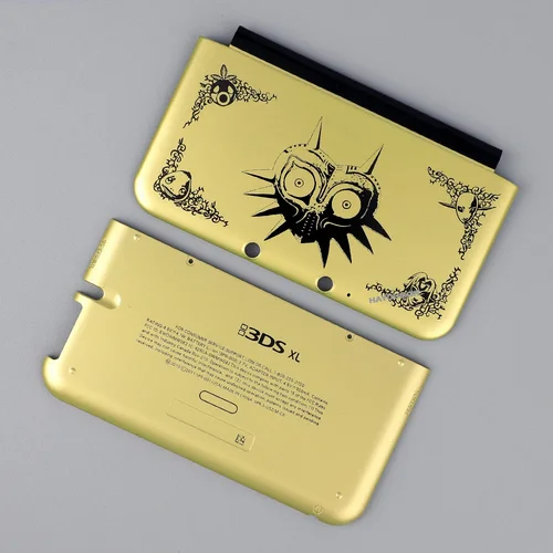 Imagen 2 del producto Nuevo oro negro edición limitada para 3DS XL/LL carcasa inferior superior cubierta de placa frontal de repuesto para consola de juegos 3DS XL