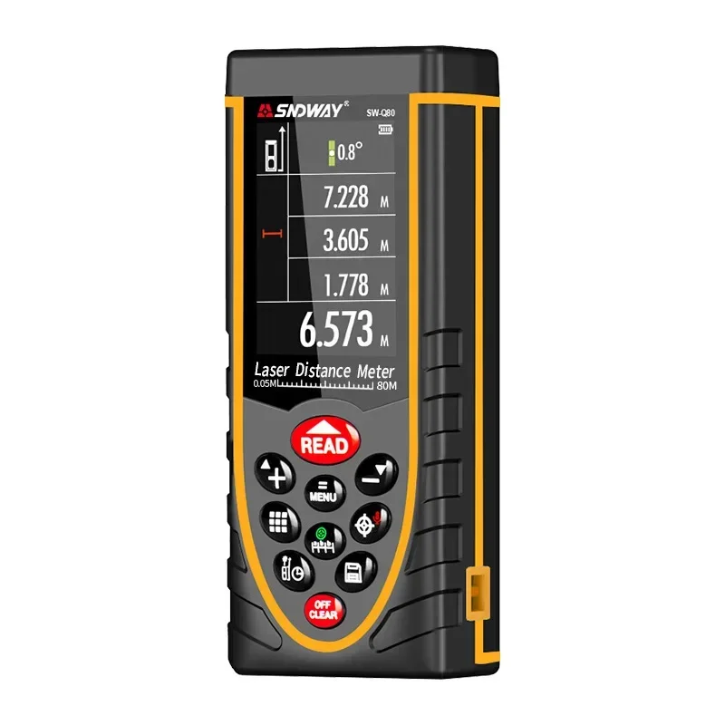 SNDWAY SW-Q80 SW-Q120 Laser Rangefinder Trena Distance Meter Build Measure Test Ruler Device