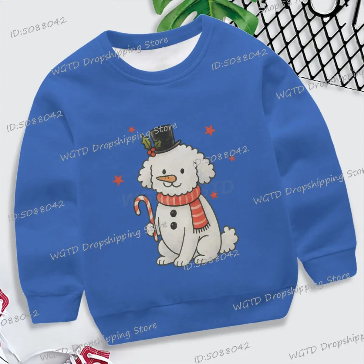 2025 عيد الميلاد الكلب طباعة الاطفال الكرتون بلوزات أزياء الأطفال ملابس طويلة الأكمام الفتيات الفتيان عيد ميلاد سعيد الشارع الشهير