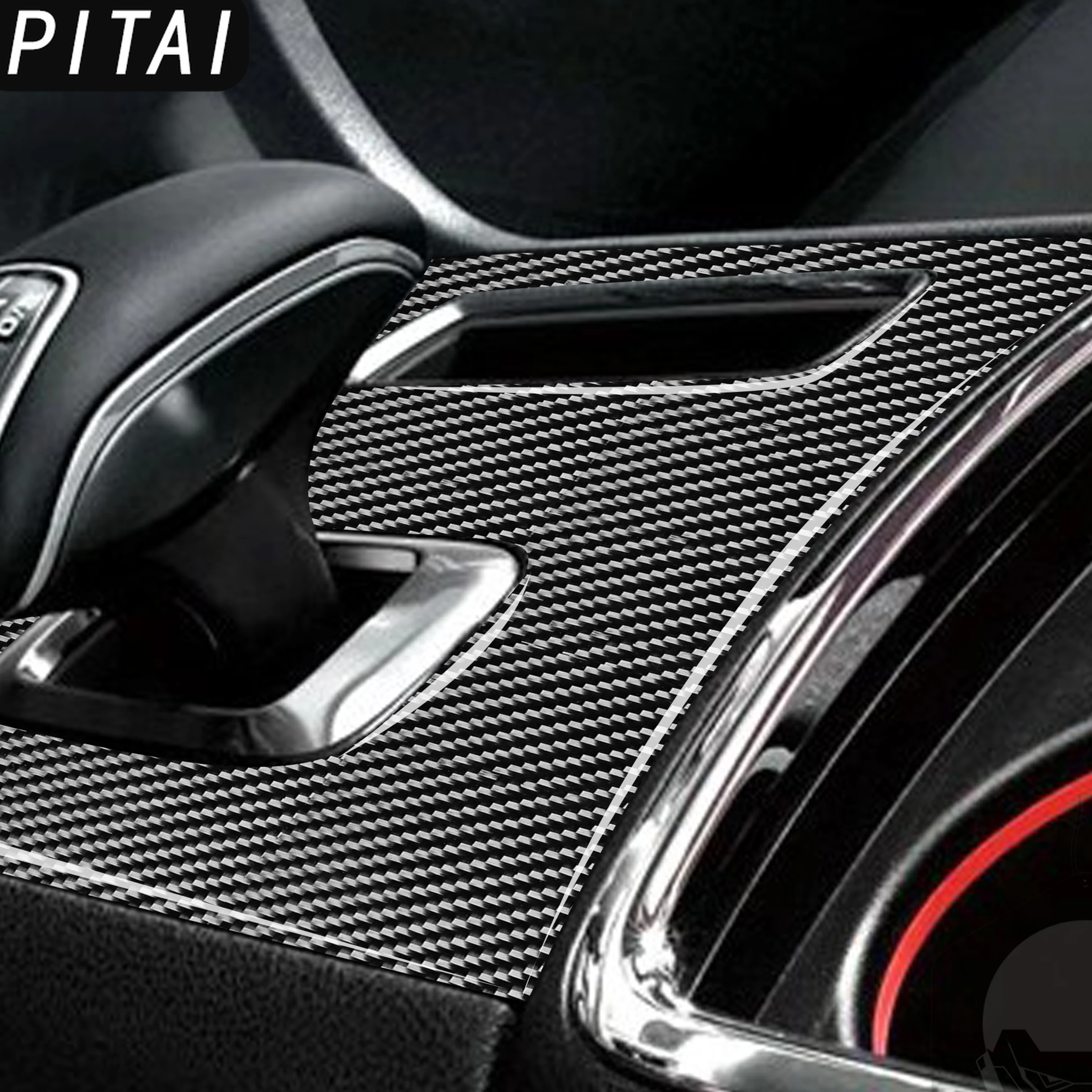 For Dodge Charger SXT SRT8 2011-2014 Carbon Fiber Gear Shift Box Panel Trim Strips Car Interior Accessories Decoration Sticker