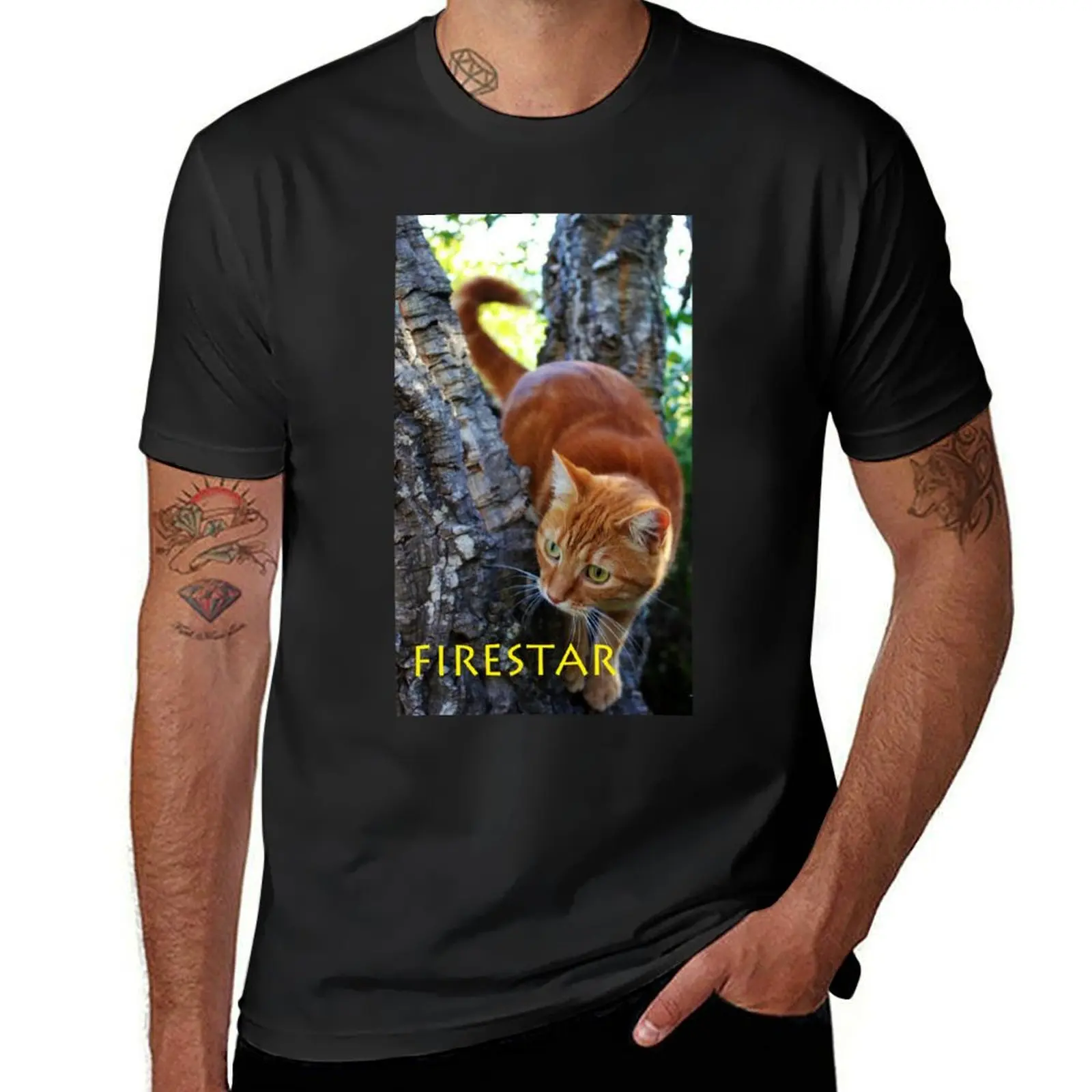 Firestar T-Shirt blanks sweat oversized mens t shirts casual stylish