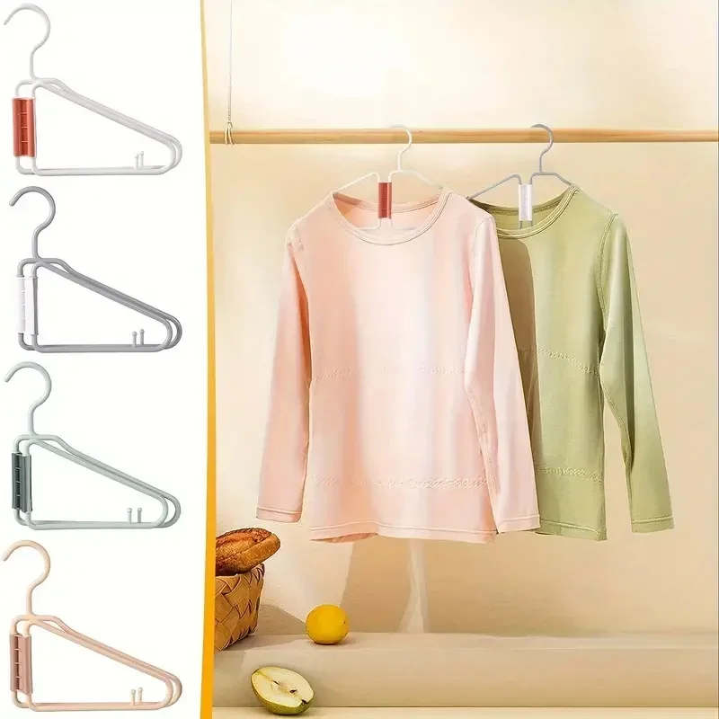 

3pcs Foldable Clothes Hanger Portable Travel Drying Rack Wardrobe Storage Hanger Multifunctional Space Saving Closet Organizers