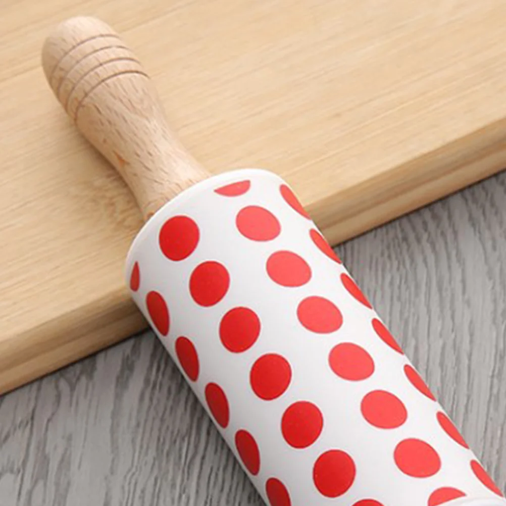 

2Pcs Silicone Rolling Pin Smooth Non Stick Dough Roller for Baking Bread Crepes Dumplings Arts Crafts Fine Wood Finish