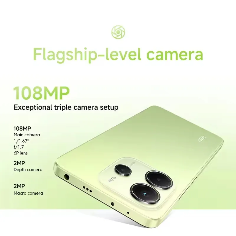 الإصدار العالمي من هاتف Xiaomi Redmi Note 14 4G الذكي MediaTek Helio G99-Ultra 108MP AI كاميرا 5500mAh بطارية 6.67 "120 هرتز #4