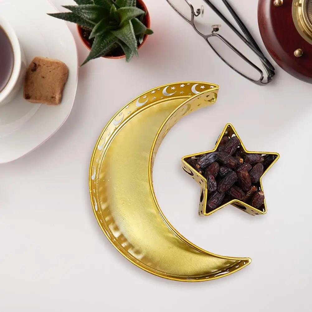 

Ramadan Serving Tray With Crescent Moon And Star Food Tray Muslim Islam Mubarak Food Tray For Party Decoration