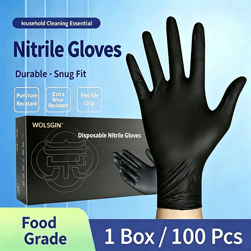 Disposable Nitrile Gloves Food-Grade Waterproof And Oil-Resistant Suitable For Food Handling And Everyday Cleaning