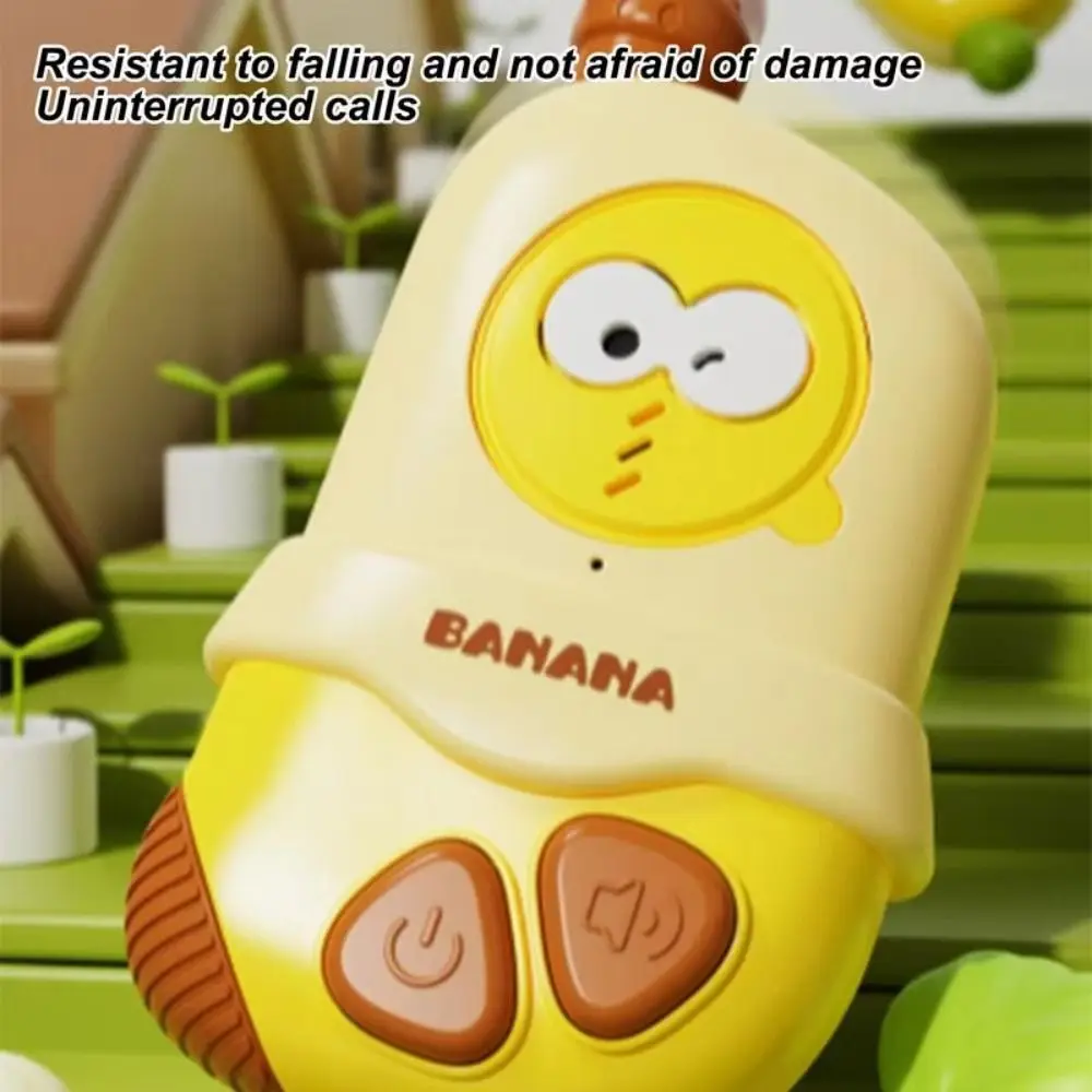2 stuks banaan walkie talkie cartoon transceiver draagbare draadloze walkietalkies batterij aangedreven creatief