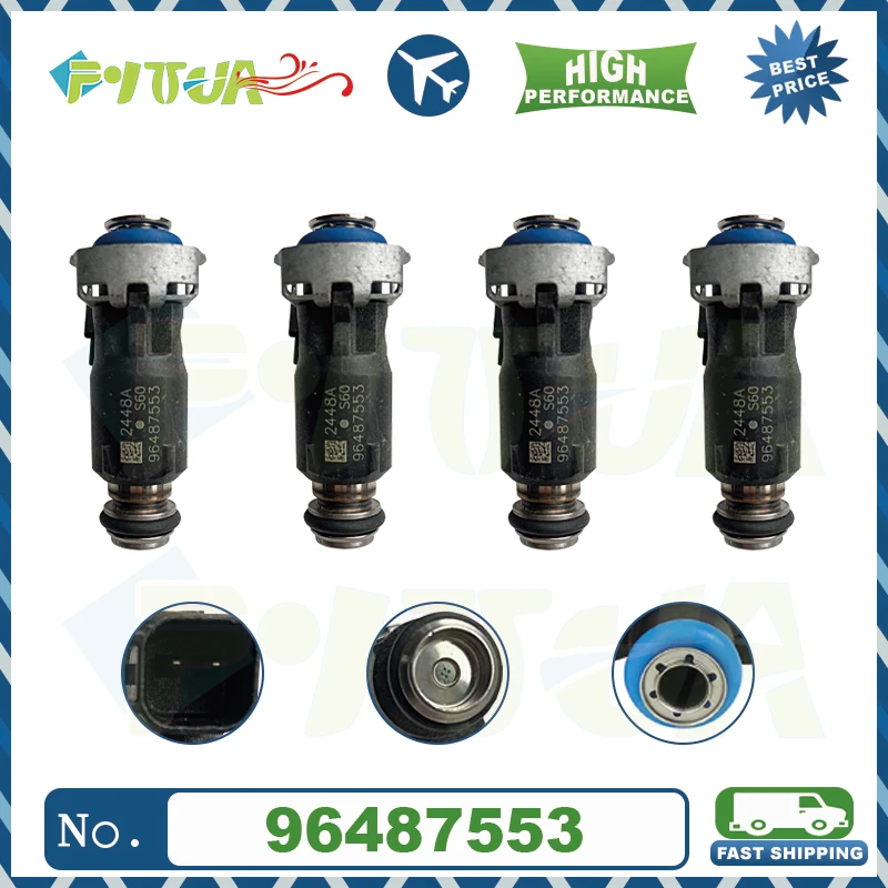 

4pcs Fuel injector 96487553 Bico For Chevrolet Aveo Pontiac Wave 1.6L FJ720 4G1889 M1047 67301 2-18882