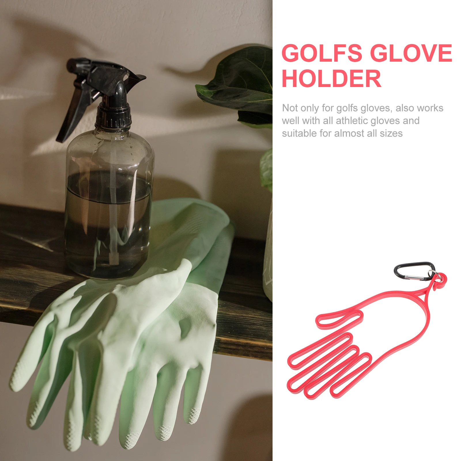 

2Pcs Plastic Metal Glove Holder Golf Glove Support Rack Hand Shape Stretcher Drying Frame with Buckle Clip for Organized Storage