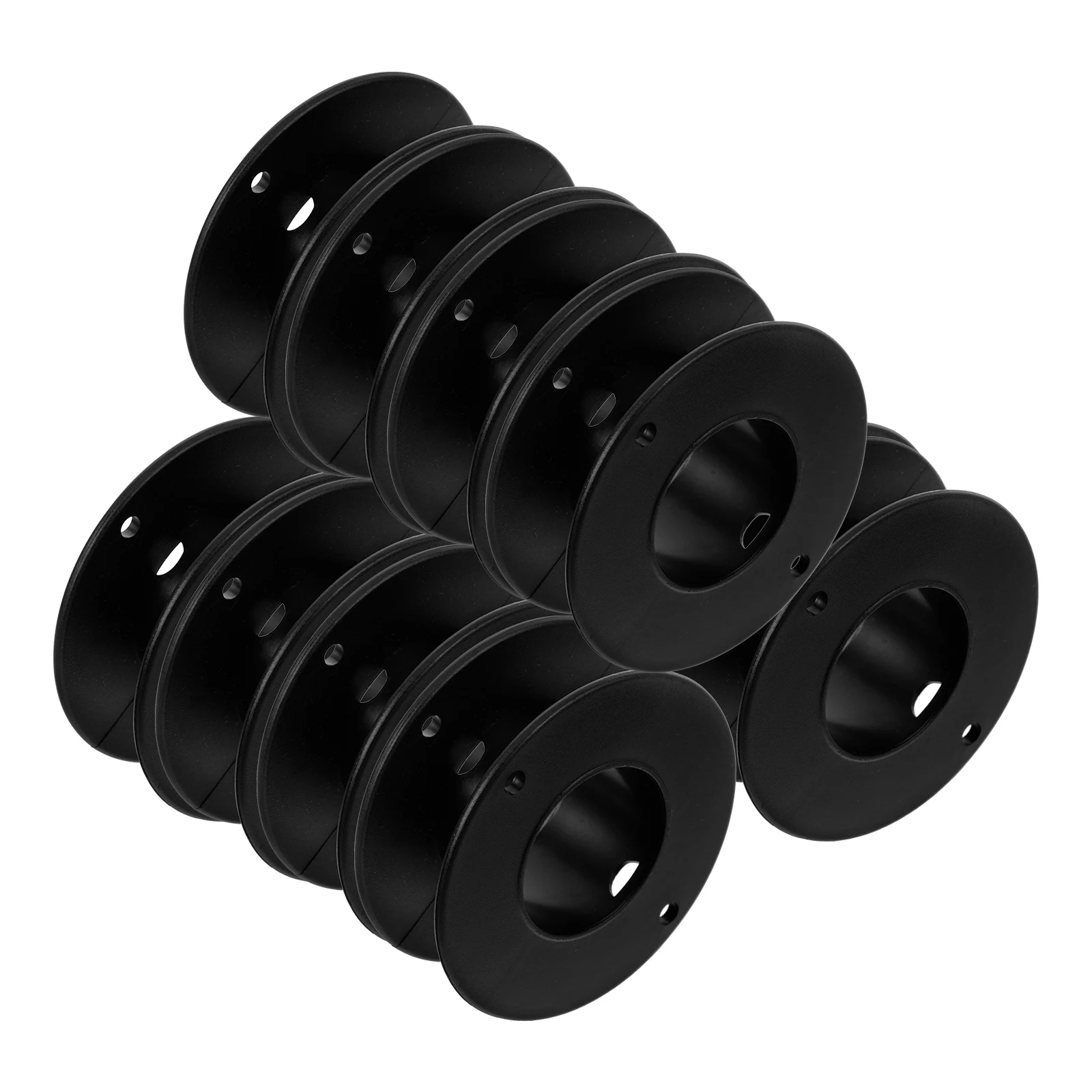 12 ชิ้น อุปกรณ์เย็บผ้าพลาสติก กระสวยด้ายสำหรับงานปัก สีดำ แบบมืออาชีพ