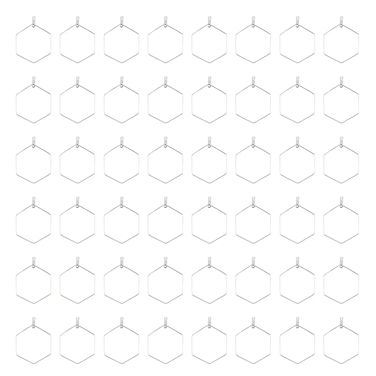 

50 шт., аксессуары-кольца для ушей, серебряный шестиугольник, комплект для изготовления ювелирных изделий для женщин, принадлежности для рукоделия, изготовление сережек для девочек