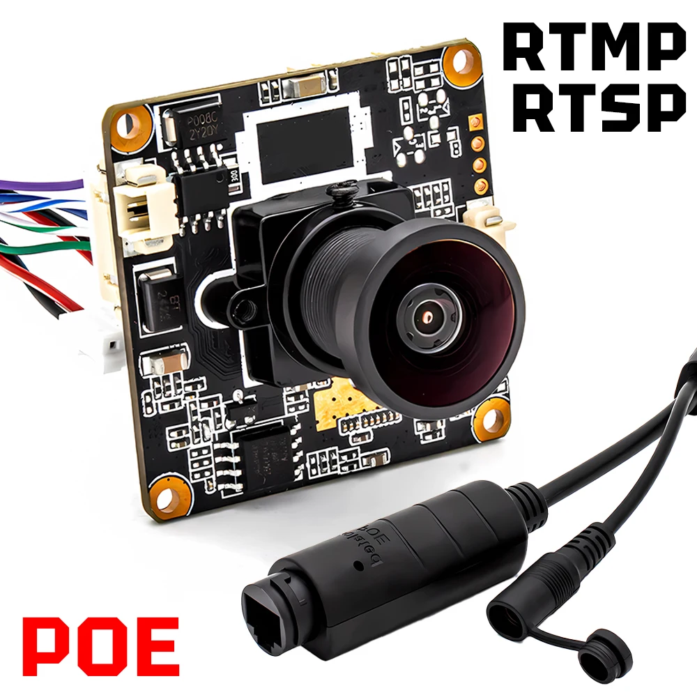 RTSP POE IP Camera Module 3MP 25FPS Webcam Board IMX307 CMOS With M12 Mount Lens Support Onvif RTMP Push Video Stream To Youtube