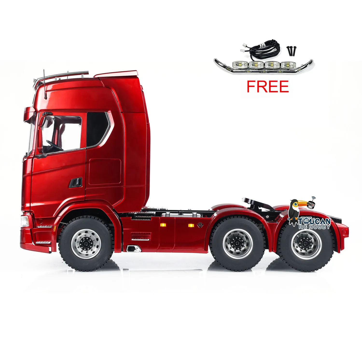 1/14 6x6 770S RC 트랙터 트럭 리모컨 자동차 페인트 완성 모델, CNC 차동 잠금 차축 사운드 라이트 차량 TH24244