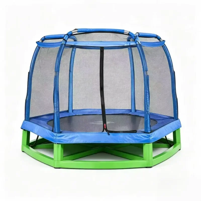 Outdoor Children Hexagonal Trampoline Safety Protective Net Mini Jumping Trampoline for Backyard Playground
