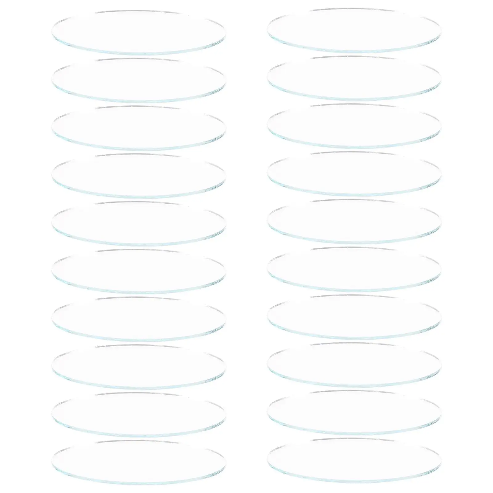 20 Pcs Vanity Mirror Oval Lens Makeup Craft Small Crafts Tiny for Mirrors Travel