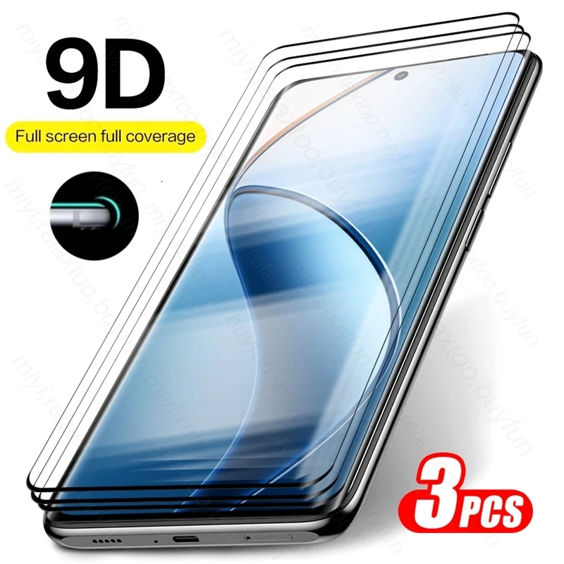 3 шт. 19D закаленное стекло, изогнутая защита экрана чехол Realme12pro + Realmi 12 Pro Plus 5G, Защитное стекло для Realme 12 Pro + 5G