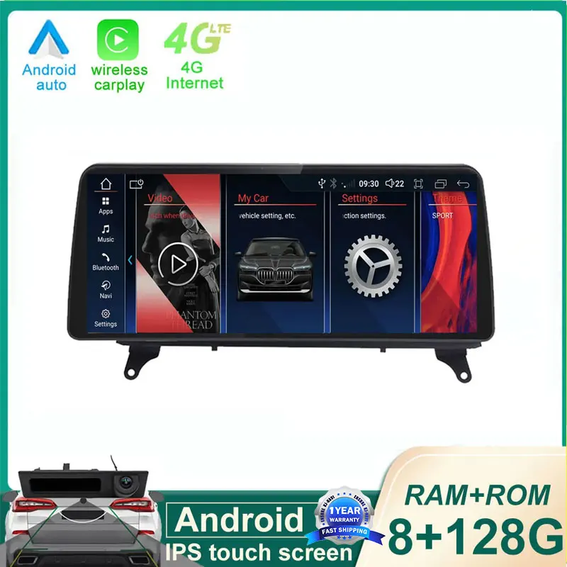 

10.25 Inch Android 14 Screen ID8 For BMW X5 E70 X6 E71 Car Accessories Carplay Monitor Multimedia Stereo Speacker Radio Player